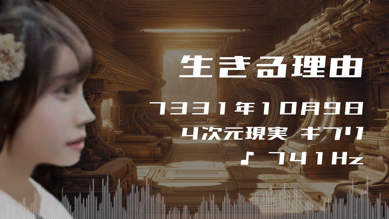 生きる理由. . .７３３１年１０月９日頃✧４次元ギブリにて✧741Hz✧ソルフェジオ周波数✧感性・直観力の波動~