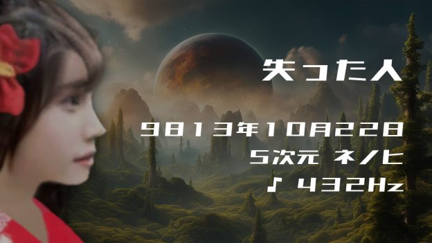 失った人. . .９８１３年１０月２２日頃✧５次元ネノヒにて✧432Hz✧心の癒しの波動~