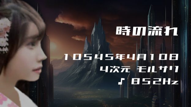 時の流れ. . .１０５４５年４月１０日頃✧４次元モルサリにて✧852Hz✧ソルフェジオ周波数✧第6チャクラ・直観力・洞察力の波動~