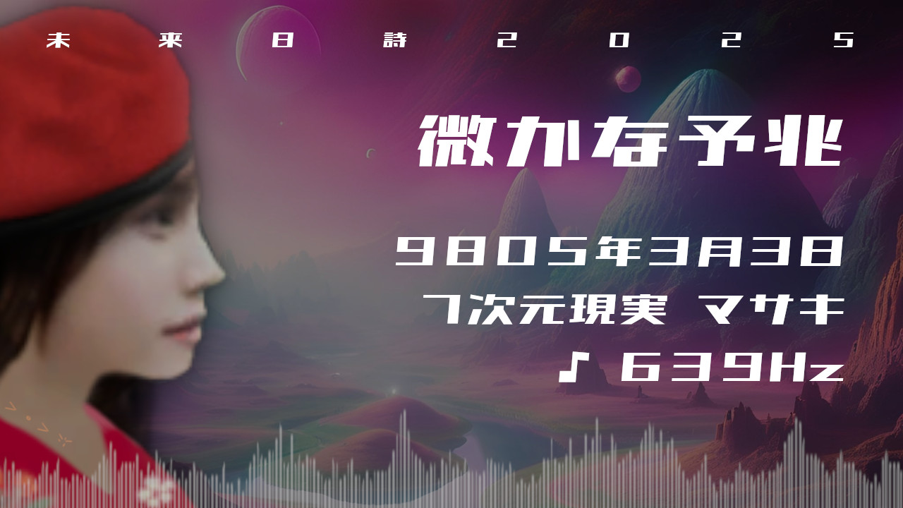 微かな予兆. . .９８０５年３月３日頃✧７次元マサキにて✧639Hz✧ソルフェジオ周波数✧自然・人とのハーモニーの波動✧未来日詩2025✧