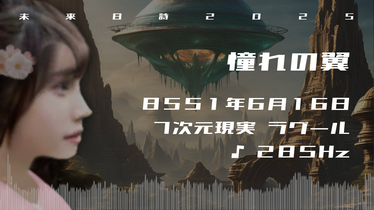 憧れの翼. . .８５５１年６月１６日頃✧７次元ラグールにて✧285Hz✧ソルフェジオ周波数✧自律神経・副交感神経を整える波動✧未来日詩2025✧
