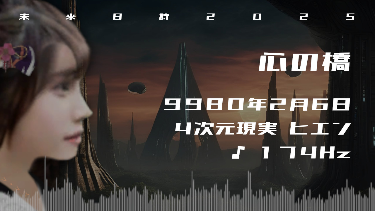 心の橋. . .９９８０年２月６日頃✧４次元ヒエンにて✧174Hz✧ソルフェジオ周波数✧ストレス解放の波動✧未来日詩2025✧