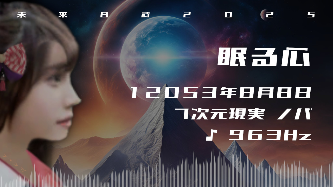 眠る心. . .１２０５３年８月８日頃✧７次元ノバにて✧963Hz✧ソルフェジオ周波数✧第7チャクラ・自己超越・高次元の波動✧未来日詩2025✧