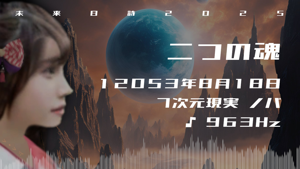 二つの魂. . .１２０５３年８月１８日頃✧７次元ノバにて✧963Hz✧ソルフェジオ周波数✧精神的な覚醒の波動✧未来日詩2025✧