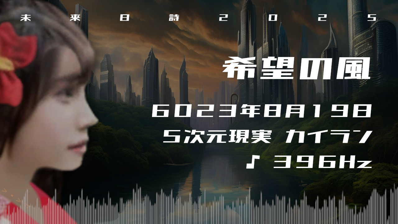 希望の風. . .６０２３年８月１９日頃✧５次元カイランにて✧396Hz✧ソルフェジオ周波数✧罪悪感・恐怖心の解放の波動✧未来日詩2025✧