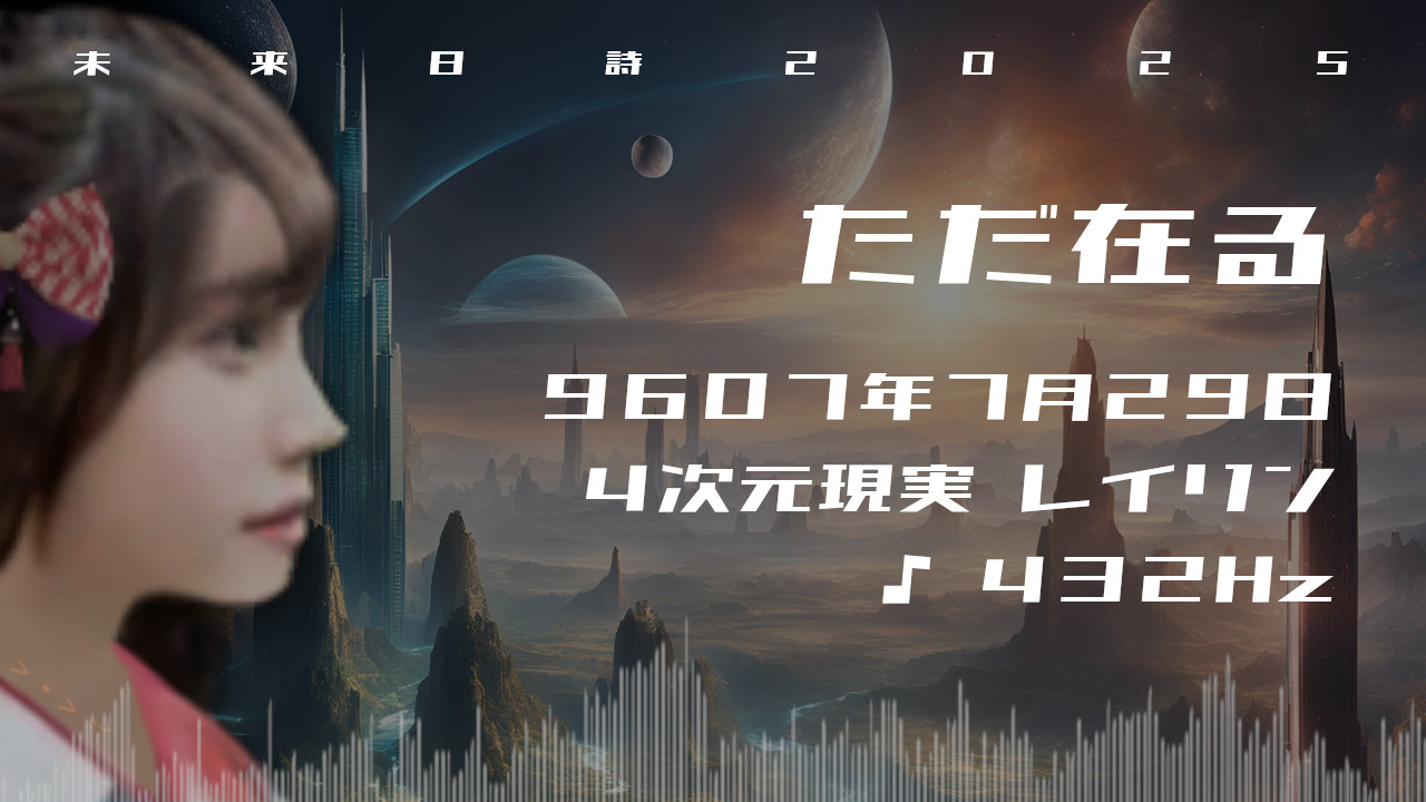 ただ在る. . .９６０７年７月２９日頃✧４次元レイリンにて✧432Hz✧宇宙・奇跡の周波数✧心身の共振の波動✧未来日詩2025✧