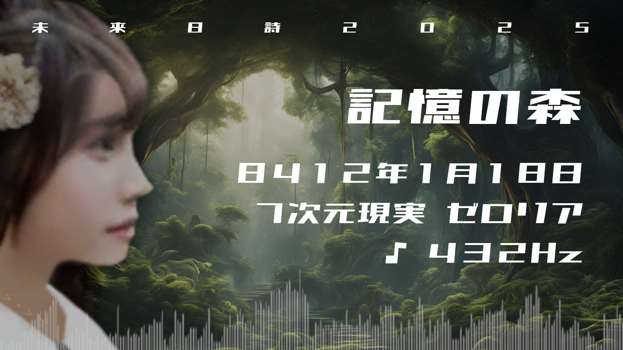 記憶の森. . .８４１２年１月１８日頃✧７次元ゼロリアにて✧432Hz✧宇宙・奇跡の周波数✧自然との調和の波動✧未来日詩2025✧