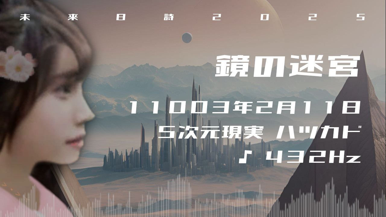 鏡の迷宮. . .１１００３年２月１１日頃✧５次元ハツカドにて✧432Hz✧宇宙・奇跡の周波数✧ストレス解放・癒しの波動✧未来日詩2025✧