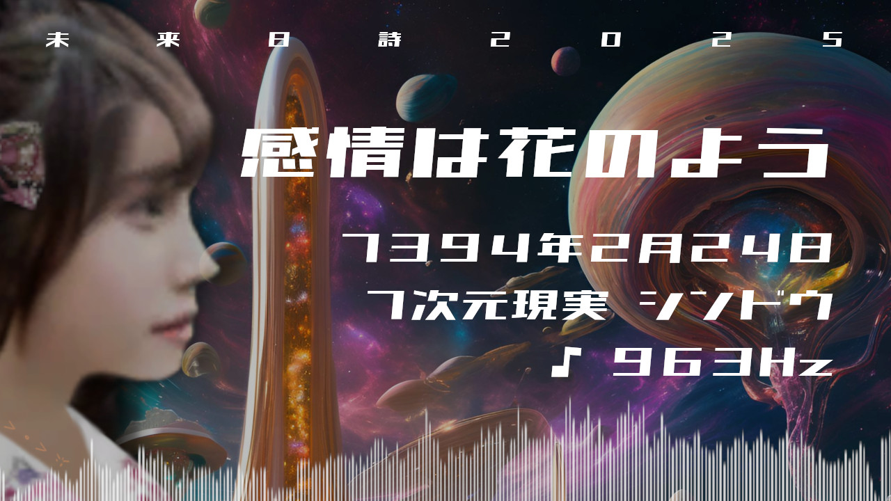 感情は花のよう. . .７３９４年２月２４日頃✧７次元シンドウにて✧963Hz✧ソルフェジオ周波数✧精神的な覚醒の波動✧未来日詩2025✧