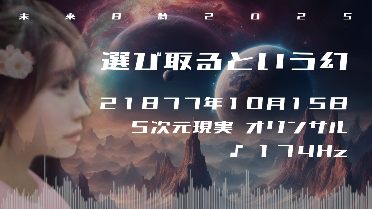 選び取るという幻. . .２１８７７年１０月１５日頃✧５次元オリンサルにて✧174Hz✧ソルフェジオ周波数✧ストレス解放の波動✧未来日詩2025✧