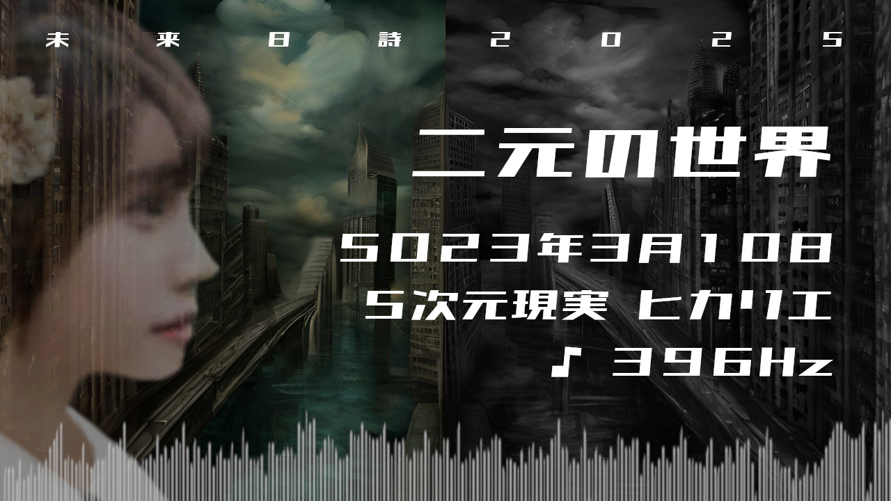二元の世界. . .５０２３年３月１０日頃✧５次元ヒカリエにて✧396Hz✧ソルフェジオ周波数✧トラウマの浄化・解放の波動✧未来日詩2025✧