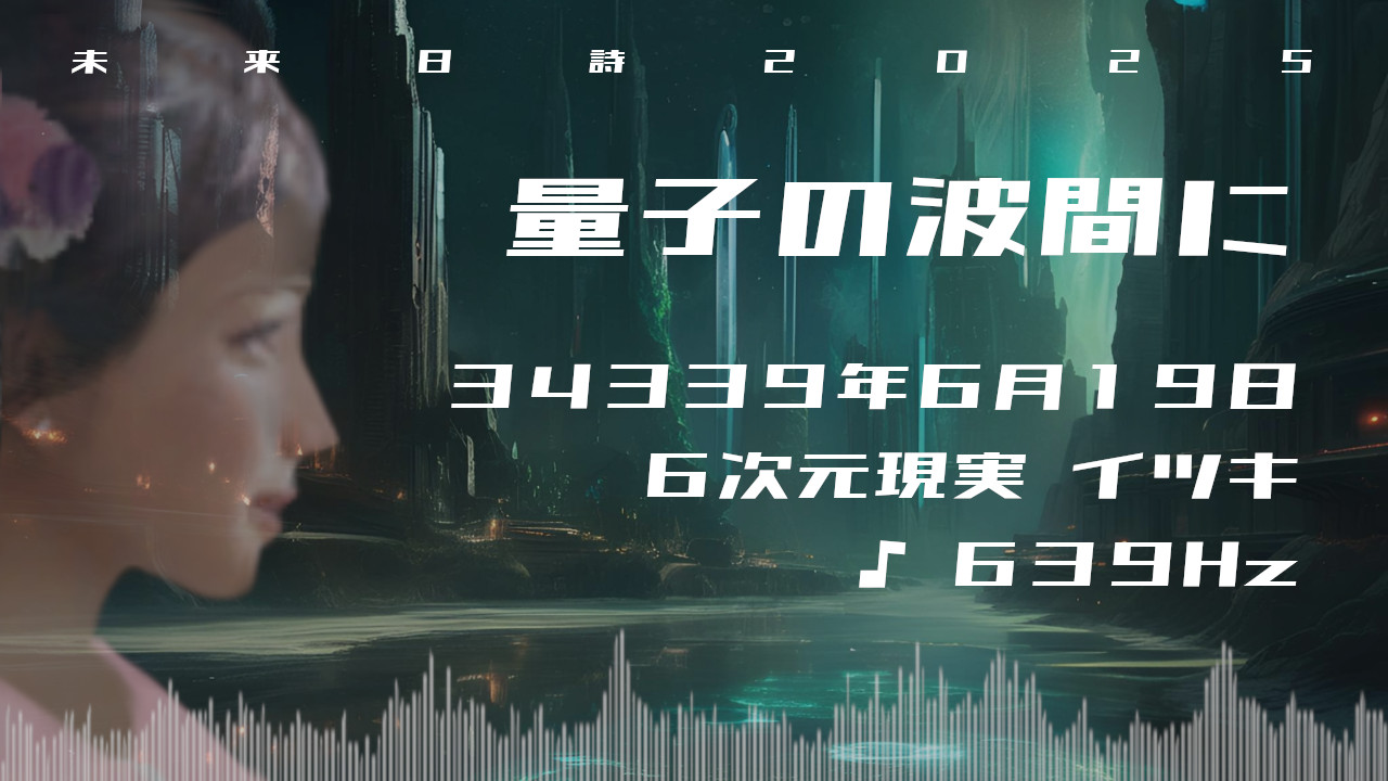 量子の波間に. . .３４３３９年６月１９日頃✧６次元イツキにて✧639Hz✧ソルフェジオ周波数✧自然・人とのハーモニーの波動✧未来日詩2025✧