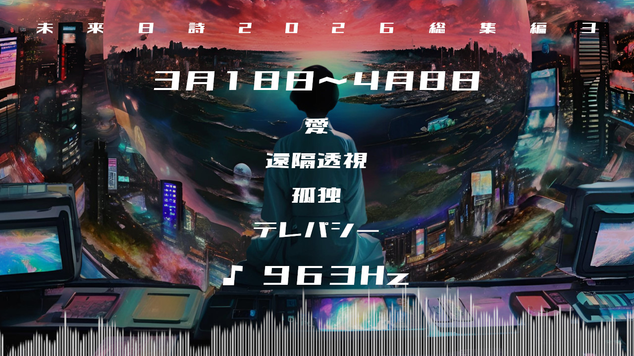 未来日詩2026年総集編3✧愛・遠隔透視・孤独・テレパシー✧963Hz✧ソルフェジオ周波数✧精神的な覚醒の波動~